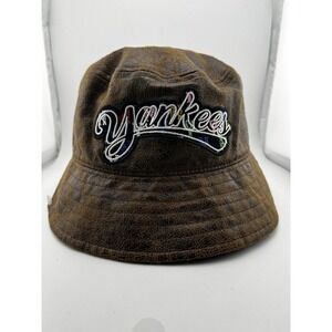 MLB KOREA EXCLUSIVE  New York Yankees‎  Brown Bucket Hat RARE Since 1869